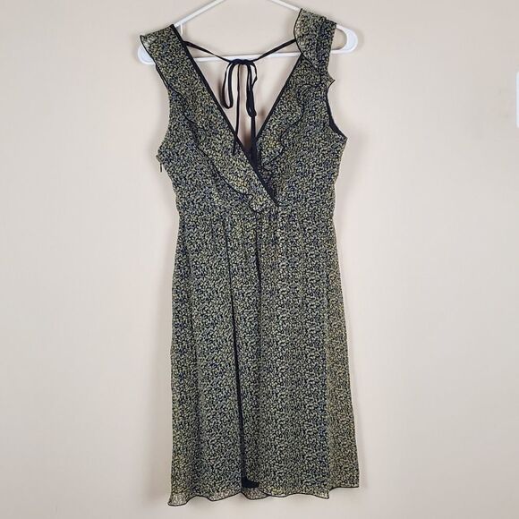 Johnny Martin Yellow Rose Print Dress Size 7 - Picture 6 of 8